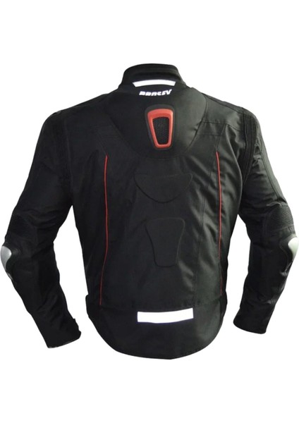 Motosiklet Montu Reflektörlü 4 Mevsim Maxdura Kumaş Hörgüçlü Model Motor Mont Siyah fiyatları