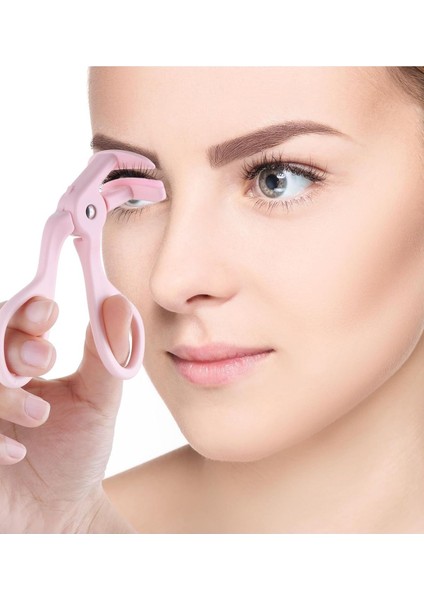 Pembe Renk Kirpik Kıvırma Aparatı