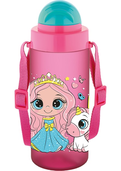 Kıds Su Matarası Tritan Pipetli Kapak 500 ml