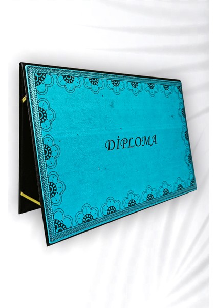 🏆 A4 Diploma ve Sertifika Kabı – Termo Deri, 23X32 Cm, Turkuaz