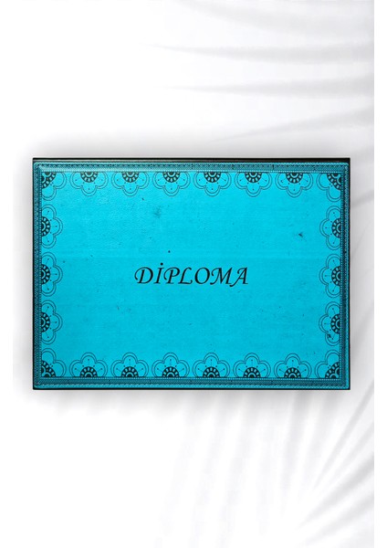 🏆 A4 Diploma ve Sertifika Kabı – Termo Deri, 23X32 Cm, Turkuaz