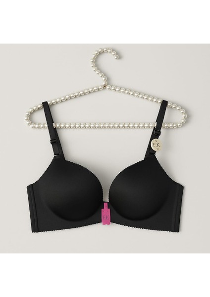 C Cup Lazer Kesim Desteksiz Sütyen Siyah