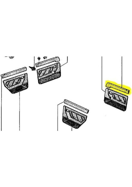 MUH530R Panzot Üst Kaplaması Renault 9 Ön Sağ (Em-Ym) Kapı Dösem Üst Plastiği