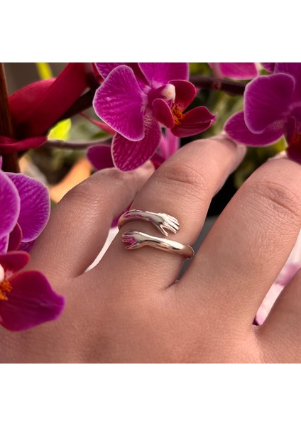 Sarılan Eller Ayarlanabilir Yüzük