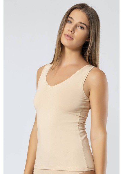 Markapia Türen Kadın Askılı V Yaka Likralı Pamuklu Atlet modelleri