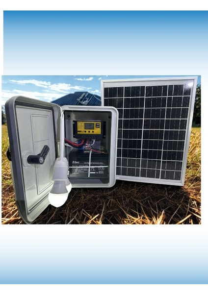 Çobanlar Için Seyyar Güneş Enerjili Lamba Seti ve Cep Telefonu Şarj Seti
