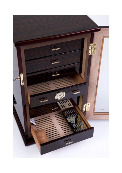 Humidor / Yedi Çekmeceli Puro Saklama Kutusu - Kahverengi 0185 indirimleri