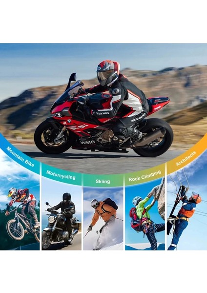 Q28 Motosiklet Kask Bluetooth Kulaklık 1080P Kamera Interkom Kulaklık Su Geçirmez Intercom