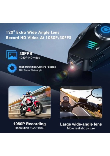 Q28 Motosiklet Kask Bluetooth Kulaklık 1080P Kamera Interkom Kulaklık Su Geçirmez Intercom