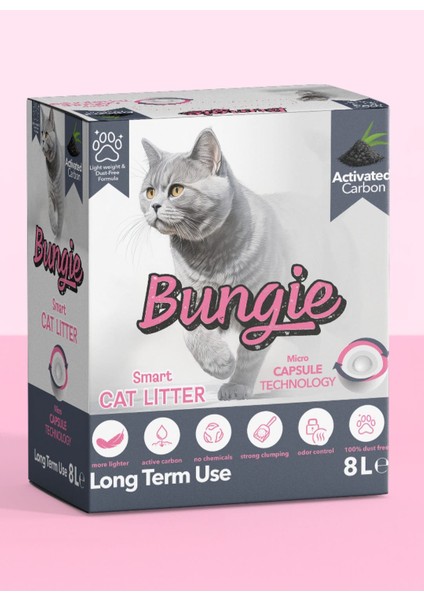 Akıllı Kedi Kumu Aktif Karbonlu Hızlı Topaklanan Tozsuz Ultra Hafif 8 Lt