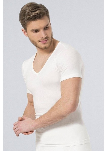 Unisex V Yaka Kısa Kollu Termal Üst Içlik 191
