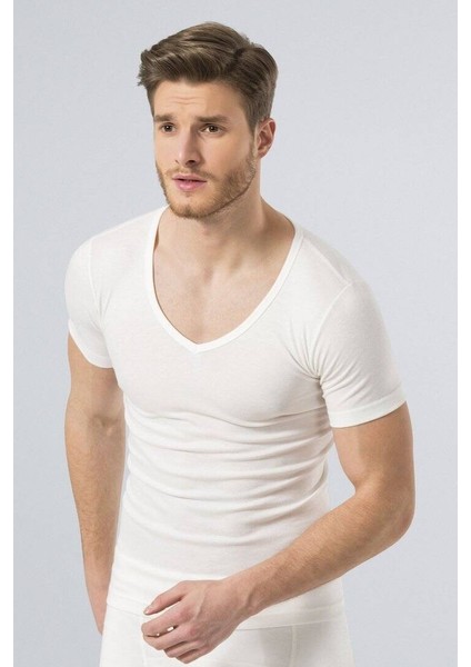 Unisex V Yaka Kısa Kollu Termal Üst Içlik 191