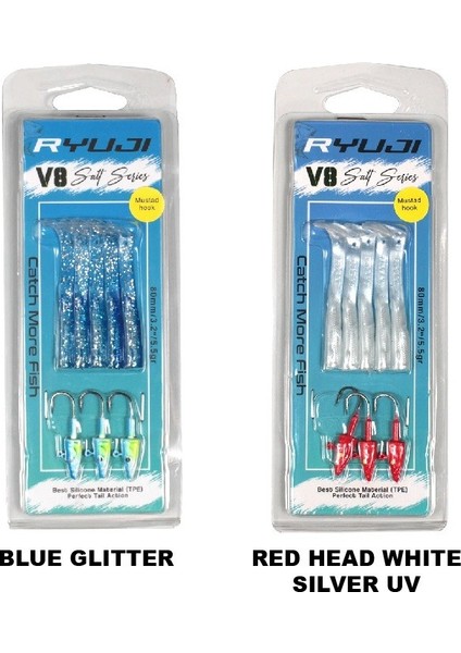 V8 8cm 5.5gr Silikon Yem Pınk Uv indirimleri