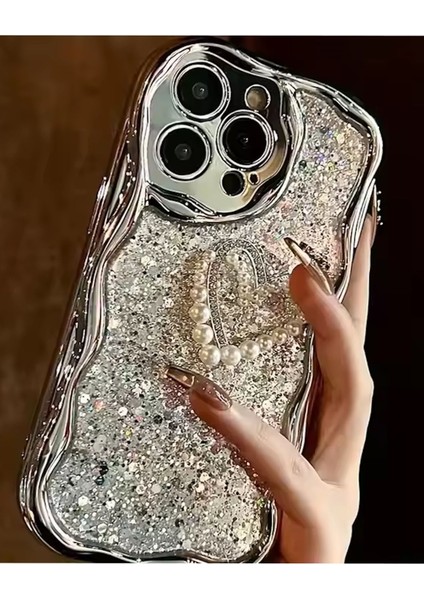 Gri Renk Simli Kalpli 13 Pro Max Telefon Kılıfı fiyatları