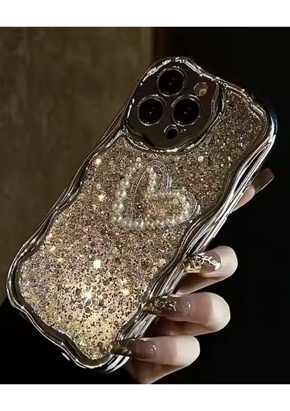 Gri Renk Simli Kalpli 13 Pro Max Telefon Kılıfı modelleri