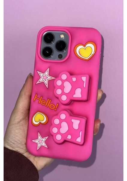 Pembe Renk Pati Figürlü 13 Pro Max Telefon Kılıfı fiyatları
