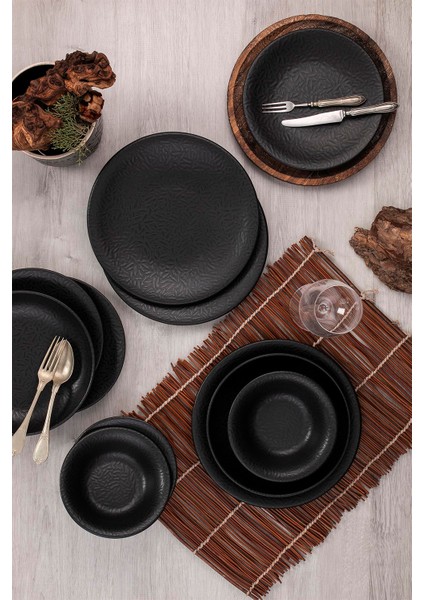 Teos Mat DG-799 24 Parça 6 Kişilik Yemek Takımı