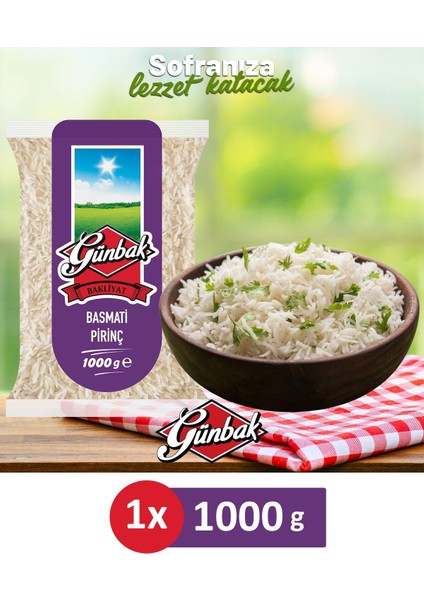 Basmati Pirinç 1 kg Tek Ebat