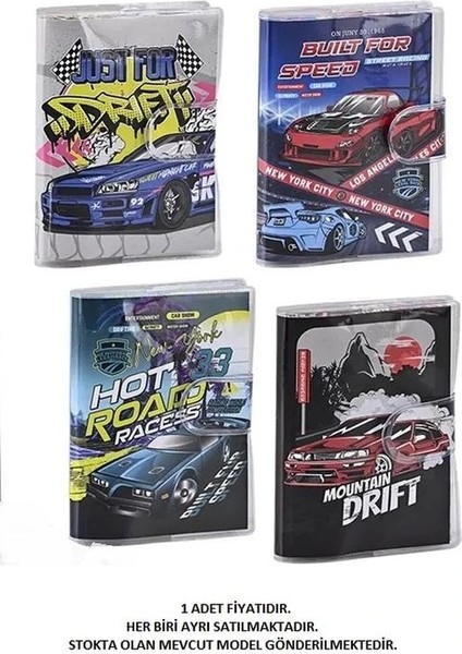 NT-110 Speed Cars Pvc Kapaklı Cırtlı Çizgili Not Defteri fiyatları