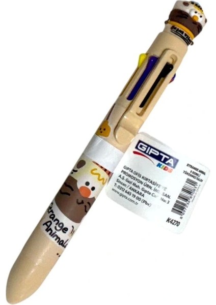 K4270 8 Renk Strange Anımals Tükenmez Kalem - Tekli