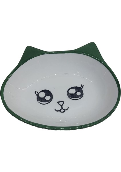 Seramik Kedi Mama Kabı 12-15-3,5cm No:11
