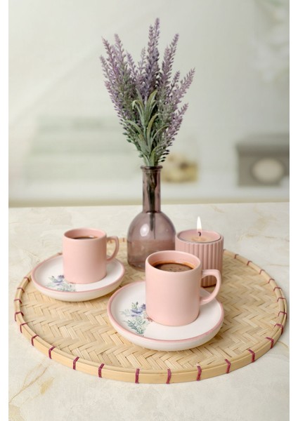 Elegant Blossoms Pembe Kahve Takımı 4 Parça 2 Kişilik 21793 modelleri