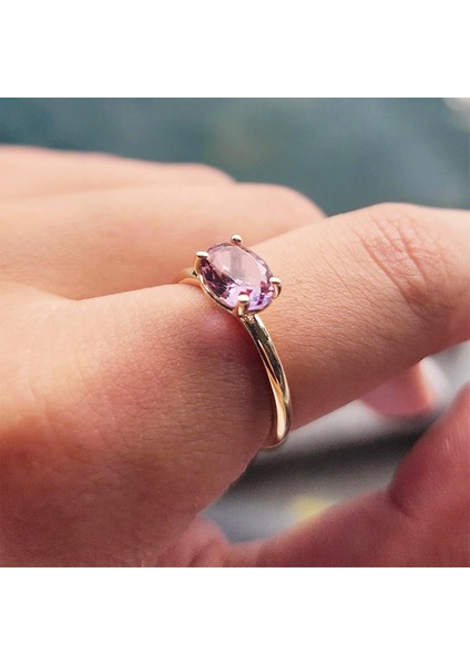 Gümüş Yüzük - 1.10 Karat Yan Zultanit Taşlı Octagon Swarovski 925 Ayar Gümüş Evlilik Teklifi Yüzüğü modelleri