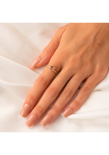 Gümüş Yüzük - 1.10 Karat Yan Zultanit Taşlı Octagon Swarovski 925 Ayar Gümüş Evlilik Teklifi Yüzüğü