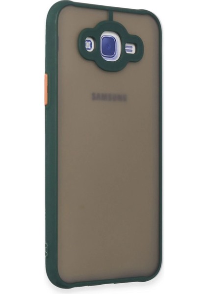 Samsung Galaxy J7 Kılıf Montreal Silikon Kapak - Yeşil Dpmah