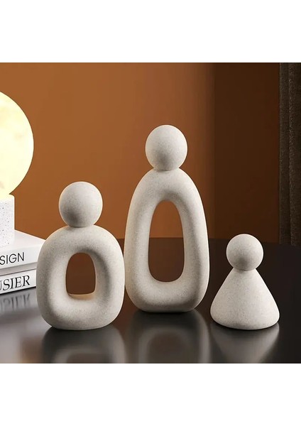 Evolu Form Seti – Minimalist Aile Heykeli