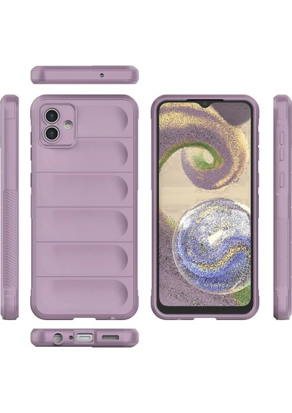 Samsung Galaxy A04E Kılıf Optimum Silikon - Mor Dpmah