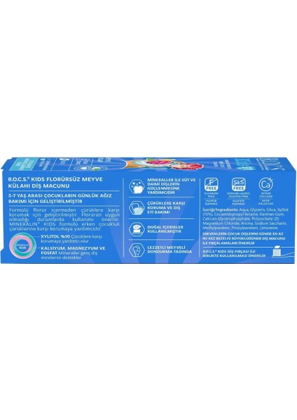 Nessiworld R.o.c.s.kids Diş Macunu 3-7 Yaş 35 ml Meyve Külahı