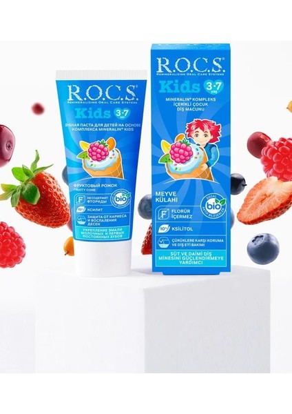 Nessiworld R.o.c.s.kids Diş Macunu 3-7 Yaş 35 ml Meyve Külahı