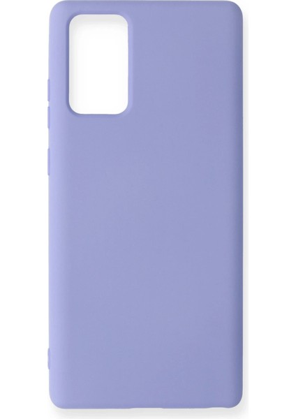 Samsung Galaxy Note 20 Kılıf Nano Içi Kadife Silikon - Lila Dpmah