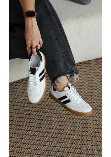 Urban Retro - Kadın Sneaker Az Parçalı Hakiki Deri Spor Ayakkabı