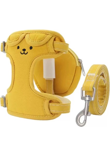 Sarı Renk Ayıcık Figürlü Çanta Detaylı Bel Göğüs Ayarlanabilir Kedi/köpek Tasma fiyatları