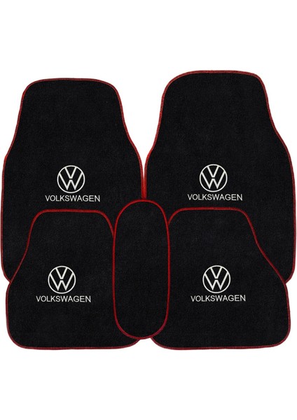 Volkswagen Nakış Işlemeli Oto Halı Paspas | Volkswagen Siyah Oto Boyun Yastığı & Oto Ayna Askısı