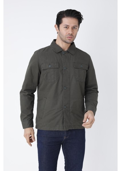 Erkek Mevsimlik Mont Ceket Düğmeli 4 Cepli %100 Pamuk Kumaş modelleri