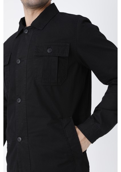 Erkek Mevsimlik Mont Ceket Düğmeli 4 Cepli %100 Pamuk Kumaş indirimleri