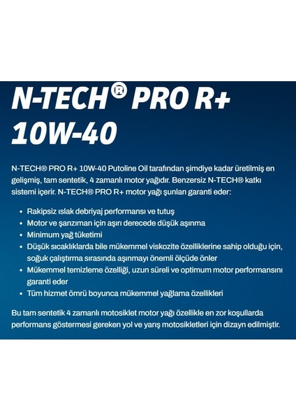 1 L Bottle Putoline N-Tech® Pro R+ 10W-40