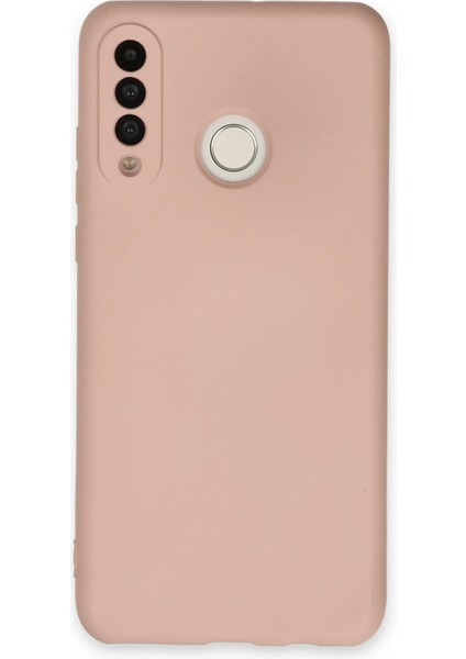 Huawei P30 Lite Kılıf Nano Içi Kadife Silikon - Pudra Dpmah