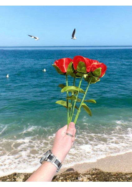 Dekoratif Saten Kurdele Solmayan 5'li Özel Hediye Gül Çiçek Sevgiliye Arkadaşa (Vazo Dahil Değildir) indirimleri