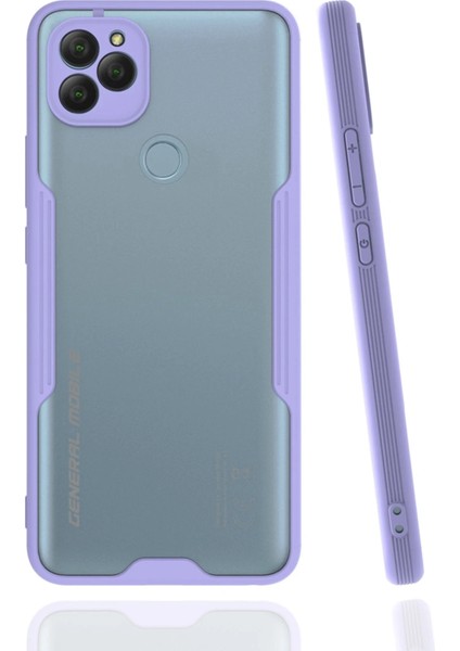 General Mobile Gm 22 Kılıf Platin Silikon - Lila Dpmah