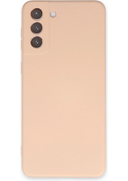 Samsung Galaxy S21 Plus Kılıf Nano Içi Kadife Silikon - Pudra Dpmah