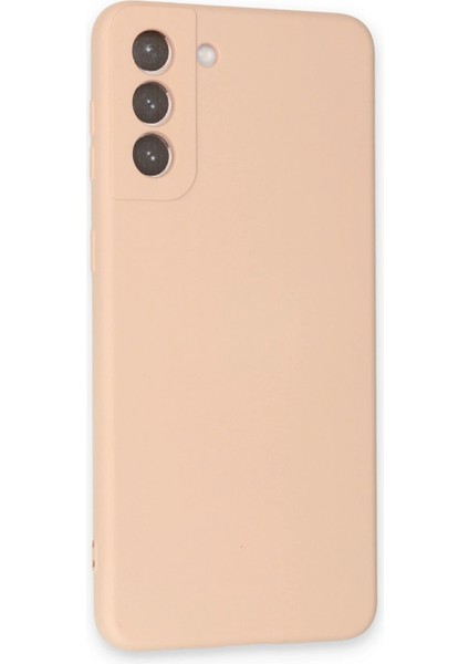 Samsung Galaxy S21 Plus Kılıf Nano Içi Kadife Silikon - Pudra Dpmah