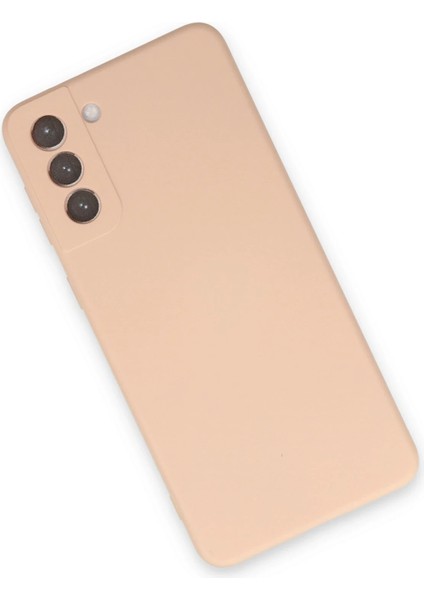 Samsung Galaxy S21 Kılıf Nano Içi Kadife Silikon - Pudra Dpmah