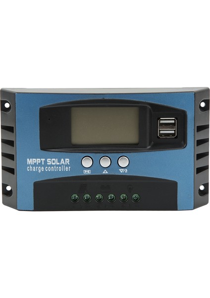 Güneş Şarj Kontrol Cihazı LCD Ekran 2 USB Çıkışı Aşırı Akım Koruması Güneş Paneli Regülatörü 12 24V Kendi Kendine Uyarlama 100A (Yurt Dışından)