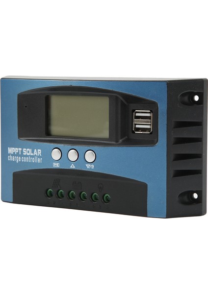 Güneş Şarj Kontrol Cihazı LCD Ekran 2 USB Çıkışı Aşırı Akım Koruması Güneş Paneli Regülatörü 12 24V Kendi Kendine Uyarlama 100A (Yurt Dışından) modelleri