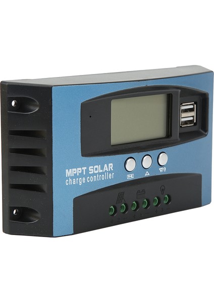 Güneş Şarj Kontrol Cihazı LCD Ekran 2 USB Çıkışı Aşırı Akım Koruması Güneş Paneli Regülatörü 12 24V Kendi Kendine Uyarlama 100A (Yurt Dışından) indirimleri