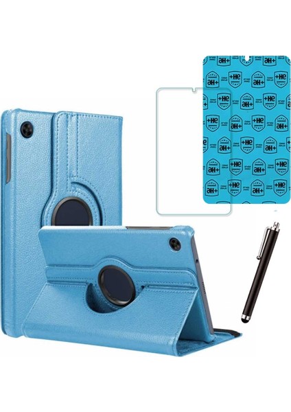 Samsung Galaxy Tab A9 X110 Uyumlu Tablet Kılıfı Cam Ekran Koruyucu Kalem Set